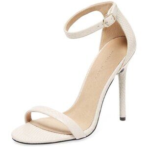 PURE NAVY Cream nude  Leather Two-Piece Alnke strap Sandal Off white 9M …